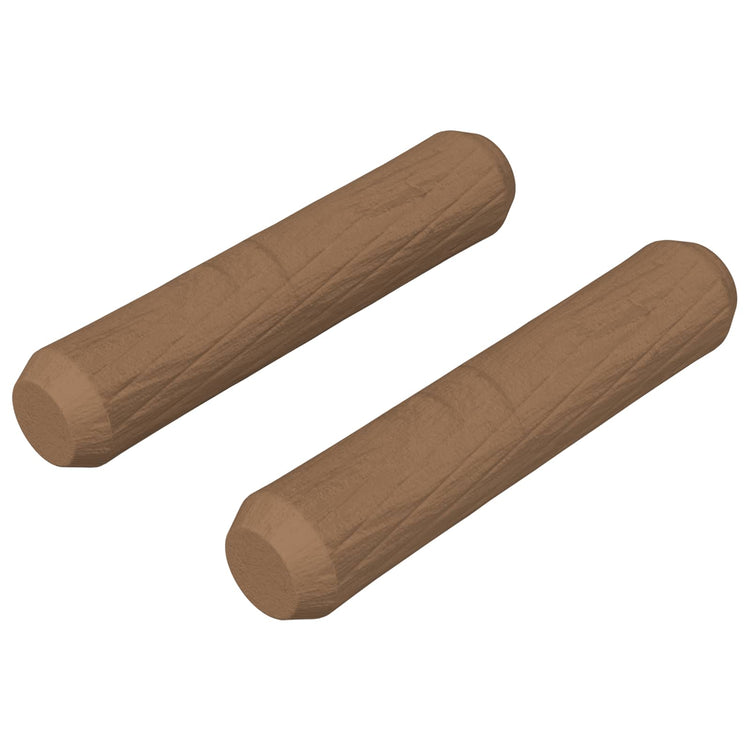 Vidaxl houten dowels 2 st bruin ø 8 x 35 mm massief hout