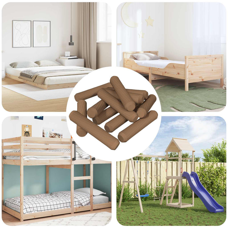 Vidaxl houten dowels 18000 st bruin massief hout