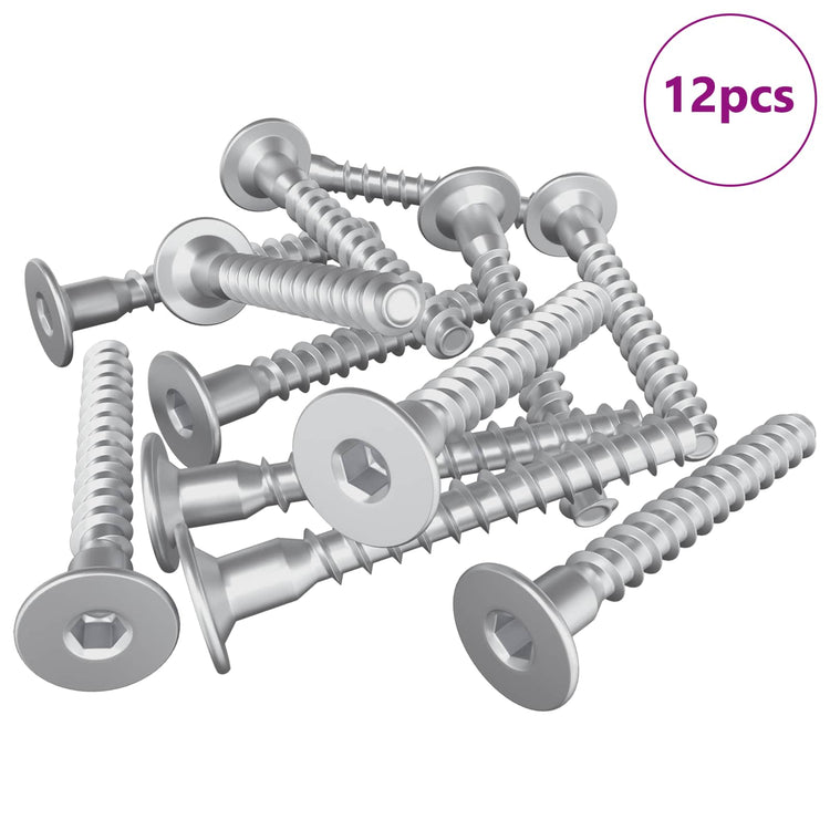 Vidaxl confirmatschroeven 12 st zilver ø5 x 40 mm metaal