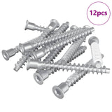 Vidaxl confirmatschroeven 12 st zilver ø7 x 58 mm metaal - afbeelding 2