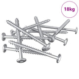 Vidaxl houten schroeven 1900 st zilver staal - afbeelding 2