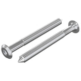 Vidaxl meubelschroeven 2 st zilver m6 x 60 mm staal - afbeelding 2