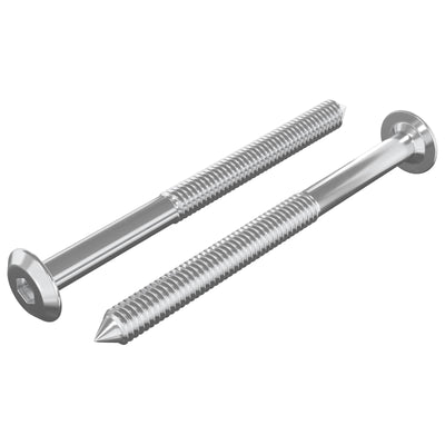 Vidaxl meubelschroeven 2 st zilver m6 x 85 mm staal