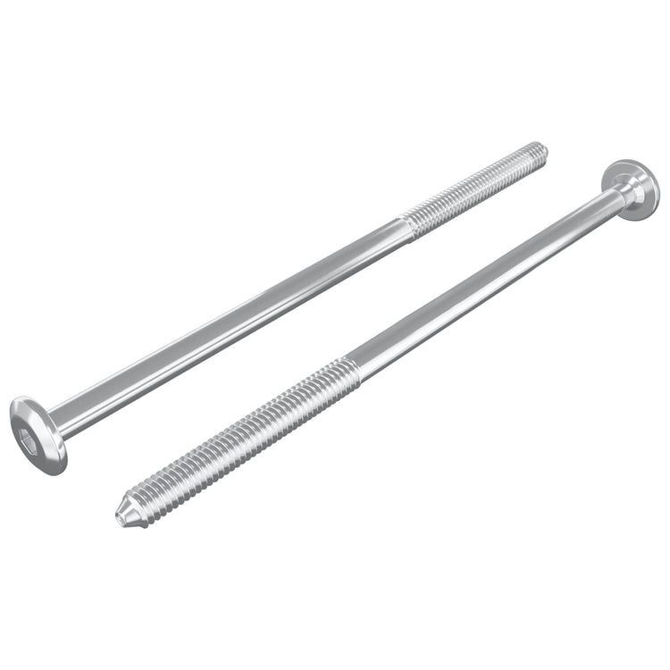 Vidaxl meubelschroeven 2 st zilver m6 x 120 mm staal