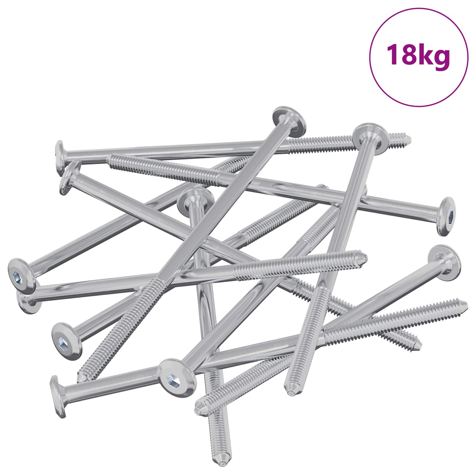Vidaxl meubelschroeven 800 pcs zilver staal