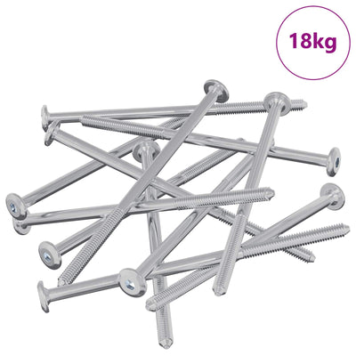 Vidaxl meubelschroeven 800 st zilver staal