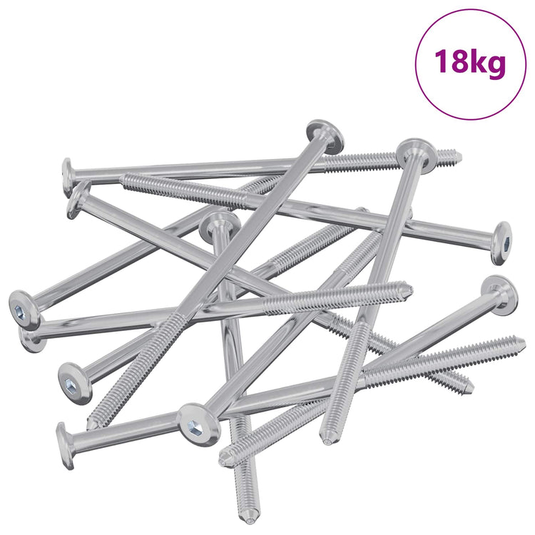 Vidaxl meubelschroeven 800 st zilver staal