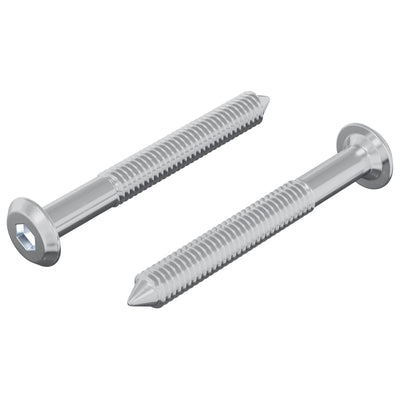 Vidaxl bout 2 pcs zilver m6 x 50 mm staal