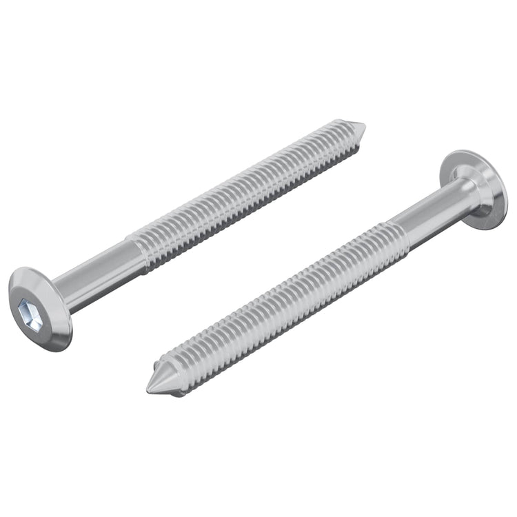 Vidaxl bout 2 st zilver m6 x 60 mm staal