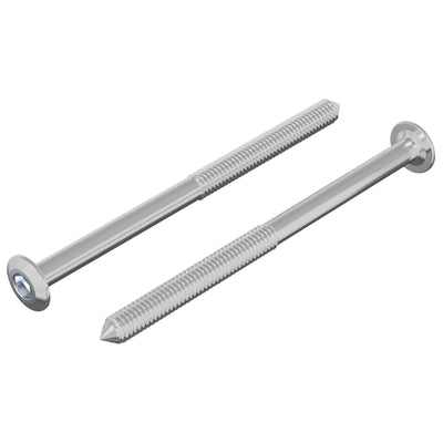 Vidaxl bout 2 pcs zilver m6 x 85 mm staal