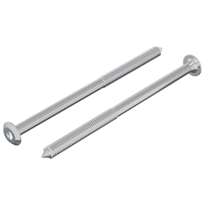 Vidaxl bout 2 pcs zilver m6 x 100 mm staal