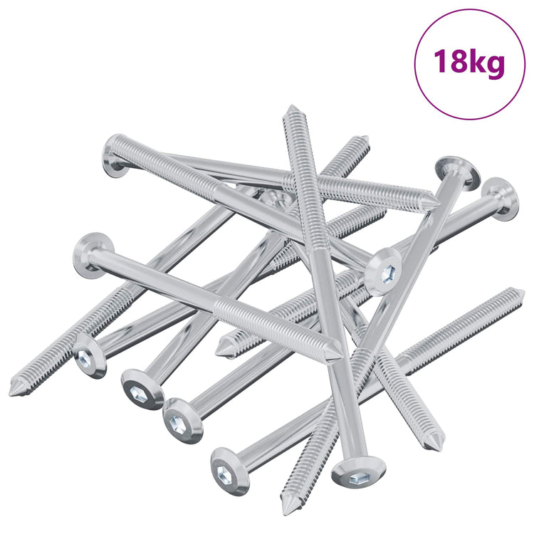 Vidaxl bout 1000 st zilver m6 x 100 mm staal