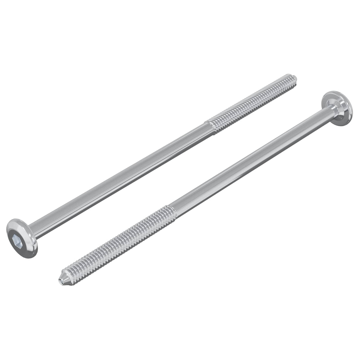 Vidaxl bout 2 st zilver m6 x 120 mm staal
