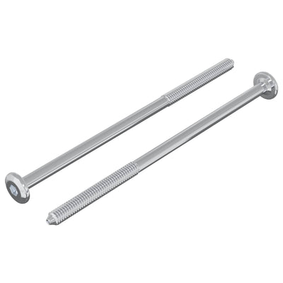 Vidaxl bout 2 st zilver m6 x 120 mm staal