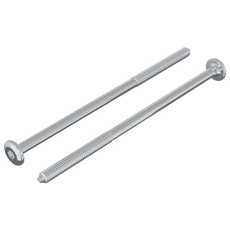Vidaxl bout 2 st zilver m6 x 120 mm staal