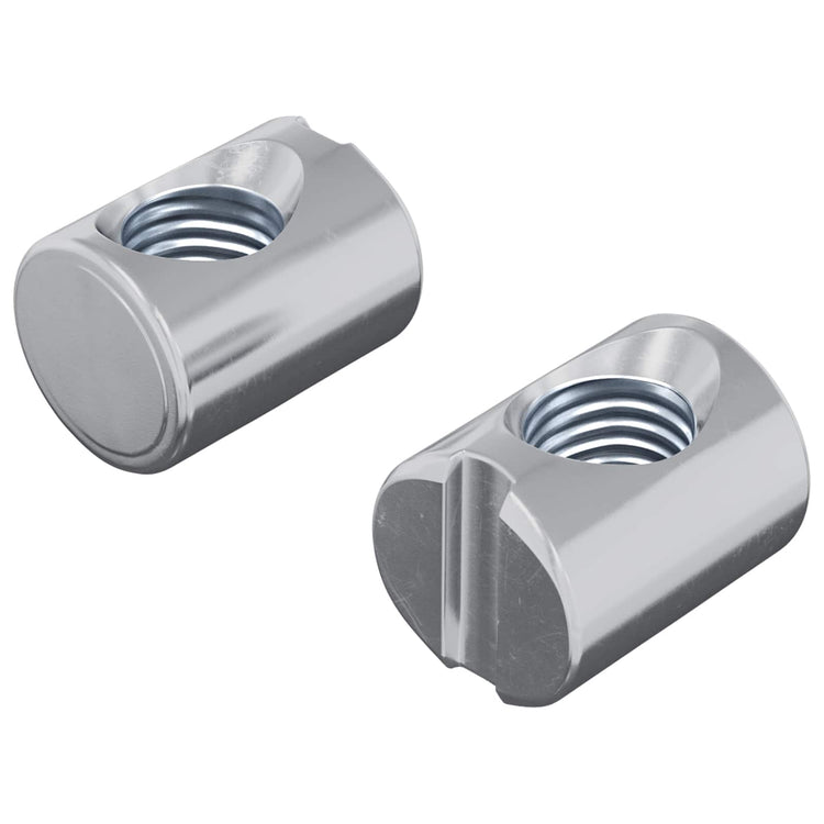 Vidaxl barrelmoeren 2 st zilver m6 x 13 mm metaal