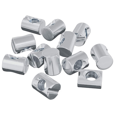 Vidaxl barrelmoeren 12 pcs zilver m6 x 13 mm metaal