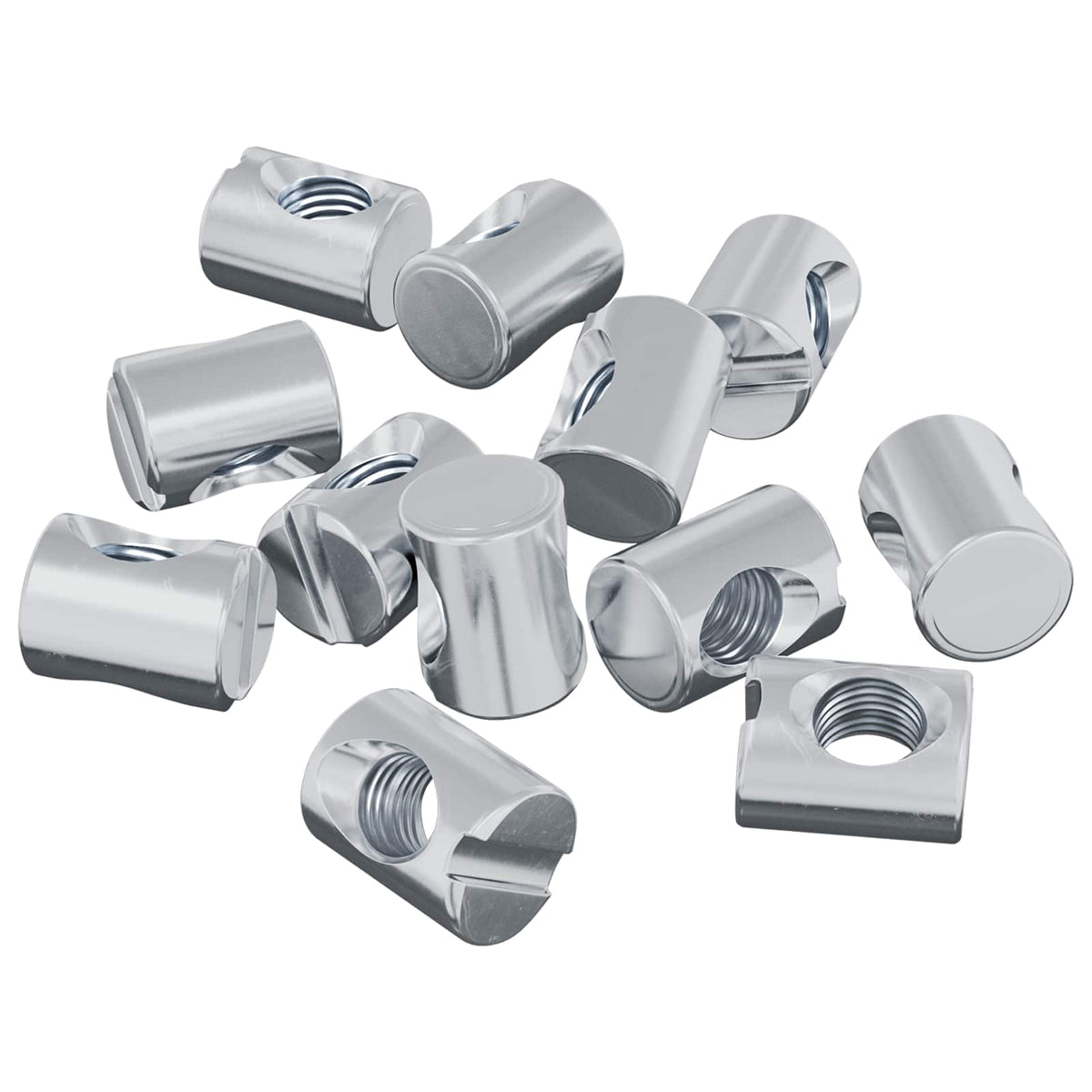 Vidaxl barrelmoeren 12 pcs zilver m6 x 13 mm metaal