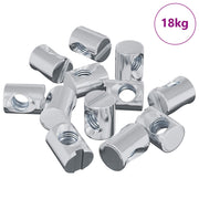 Vidaxl barrel moer 3462 st zilver m6 x 13 mm ijzer - afbeelding 2