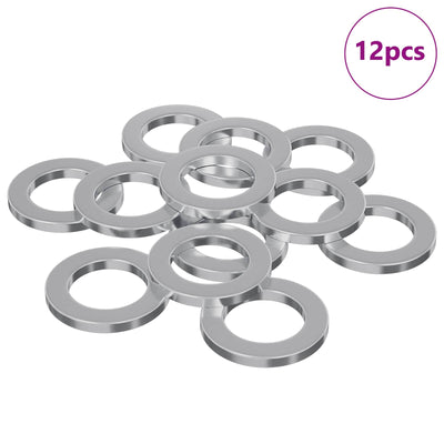 Vidaxl washers 12 st zilver 10 x 10 x 1,2 mm ijzer