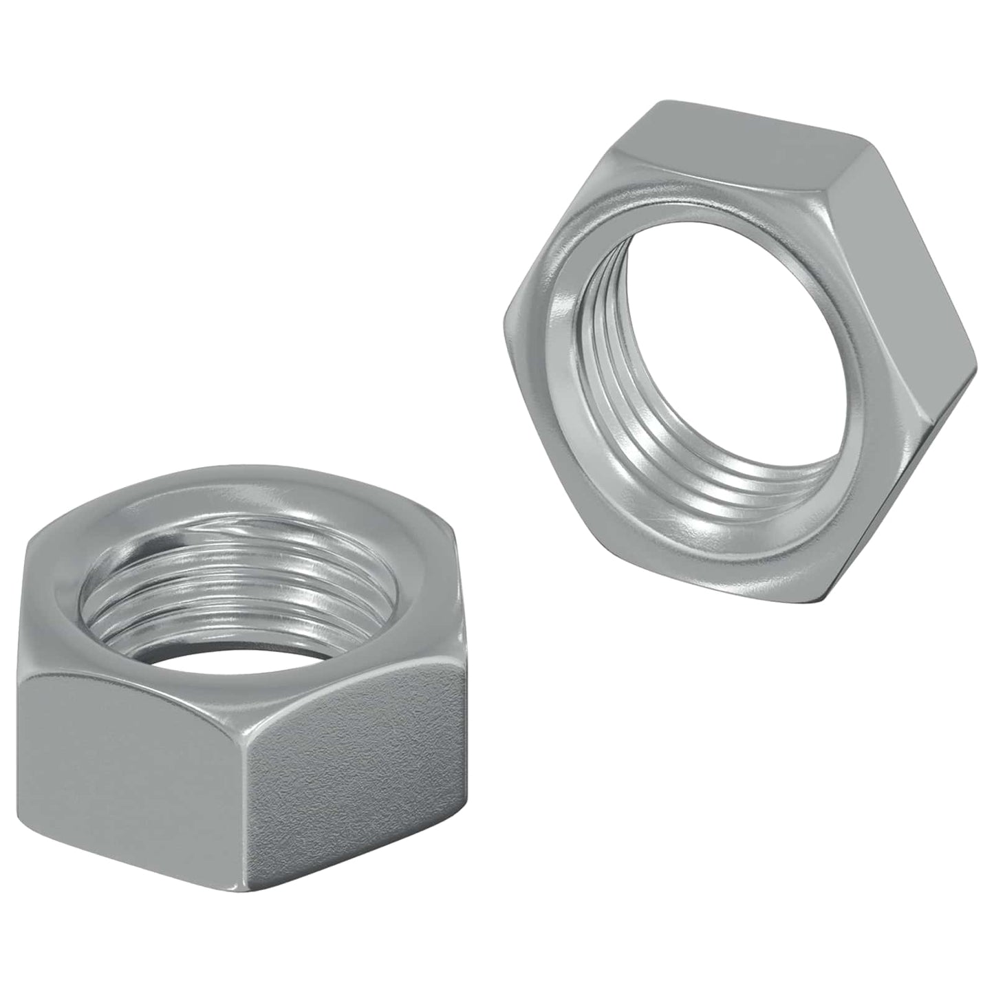 Vidaxl zeshoekige moeren 2 pcs zilver m6 staal