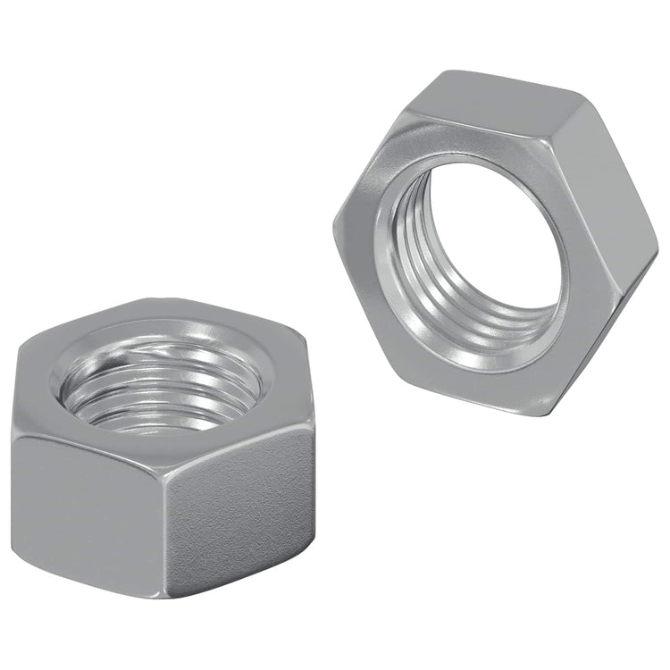 Vidaxl zeshoekige moer 2 st zilver m6 metaal