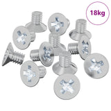 Vidaxl verzonken schroeven 32727 st zilver ijzer - afbeelding 3