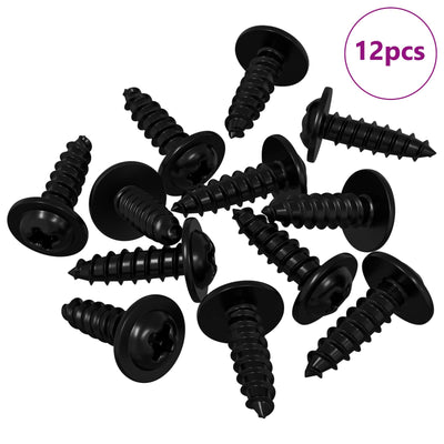 Vidaxl zelftappende nagel 12 st zwart 3,5 x 12 mm ijzer