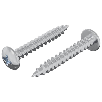 Vidaxl houten schroef 2 pcs zilver m4 x 28 mm ijzer