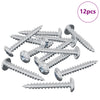 Vidaxl houten schroef 12 pcs zilver m4 x 28 mm ijzer