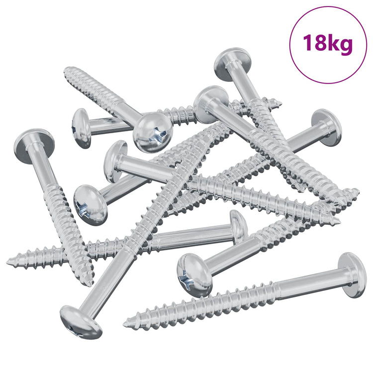 Vidaxl houten schroef 3273 st zilver 9,8 x 53 mm staal