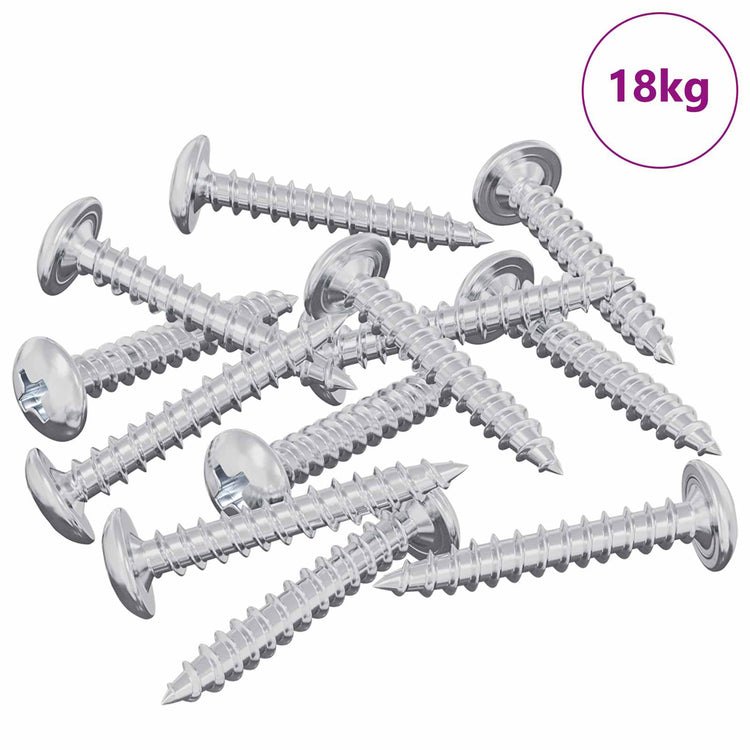 Vidaxl houten schroeven 9231 st zilver staal