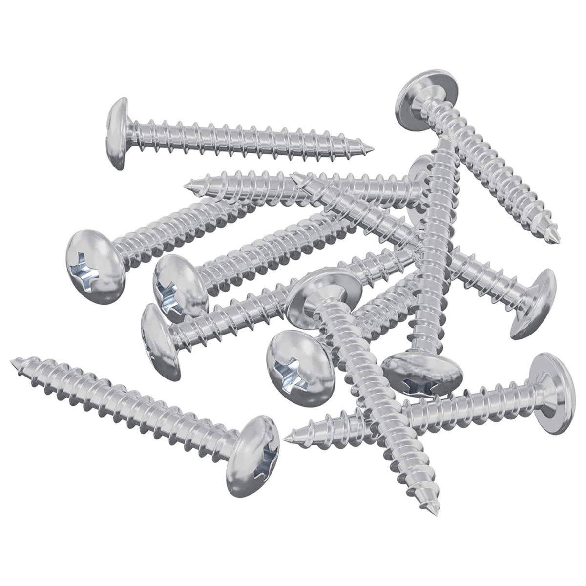 Vidaxl houten schroeven 12 st zilver m4 x 28 mm staal