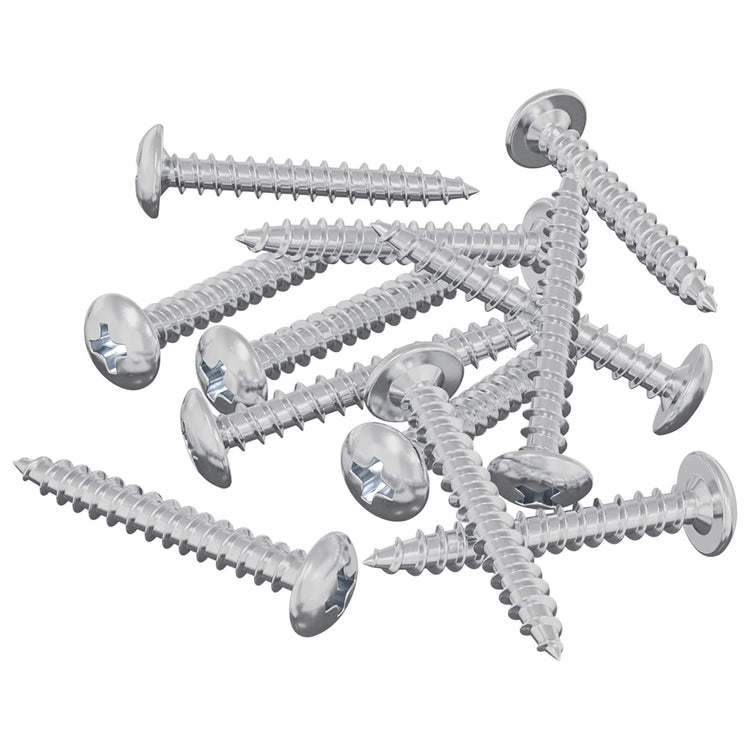Vidaxl houten schroeven 12 st zilver m4 x 28 mm staal