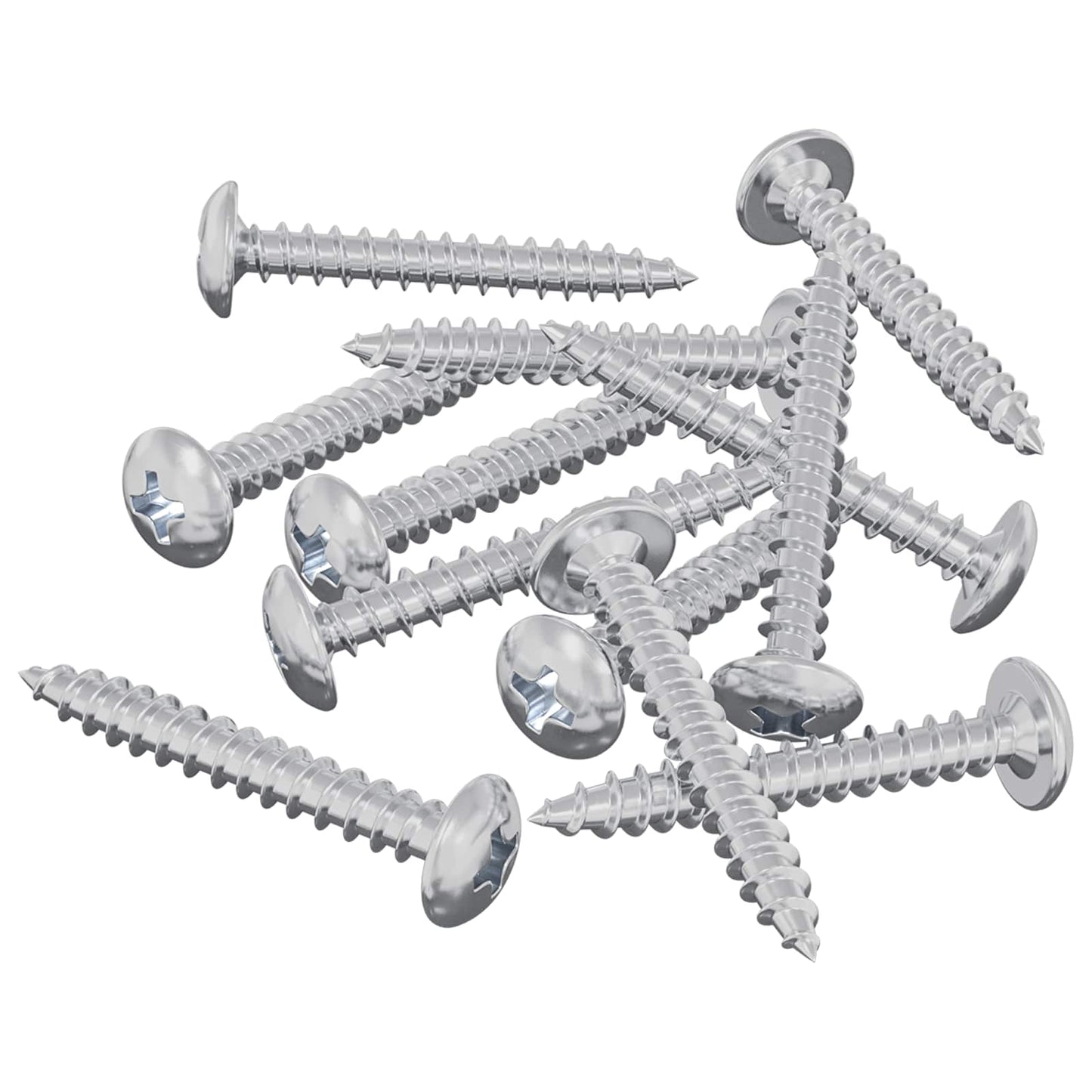 Vidaxl houten schroeven 8451 pcs zilver staal