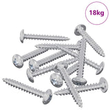 Vidaxl houten schroeven 8451 st zilver staal - afbeelding 3
