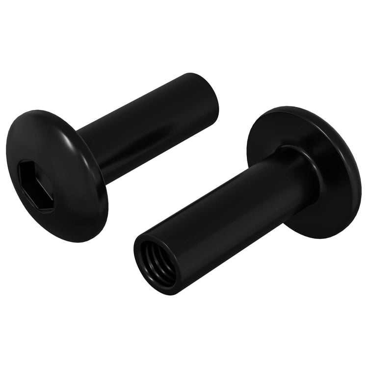 Vidaxl moffenmoeren 2 st zwart m4 x 14,5 mm metaal