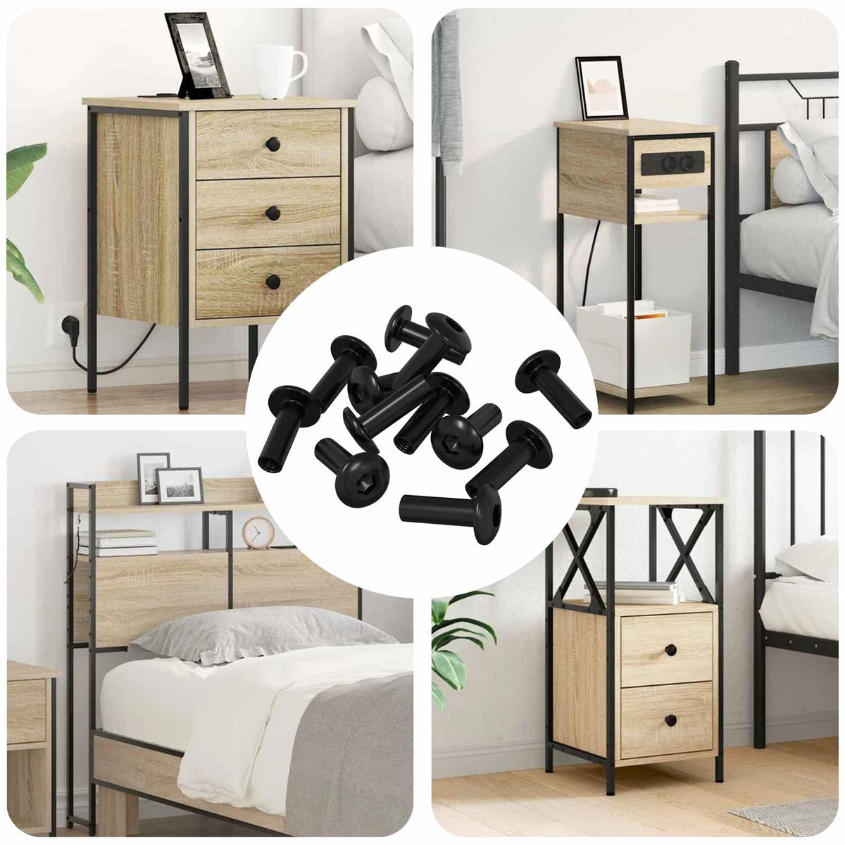 Vidaxl moffenmoeren 8451 st zwart metaal
