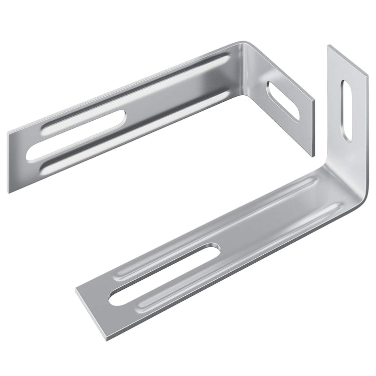 Vidaxl anti tip beugel 2 zilver 74,5 x 15 x 32 mm ijzer