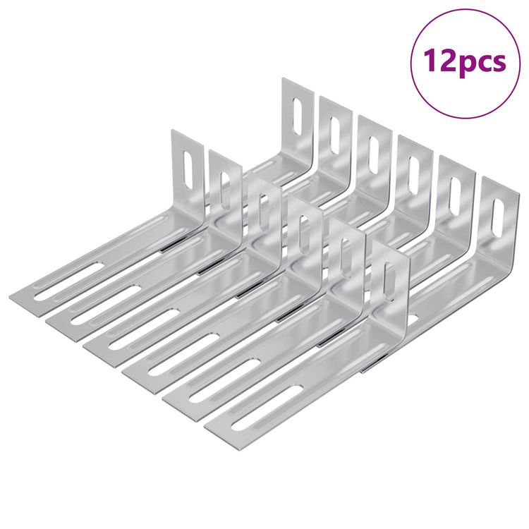 Vidaxl anti tip beugel 12 zilver 74,5 x 15 x 32 mm ijzer