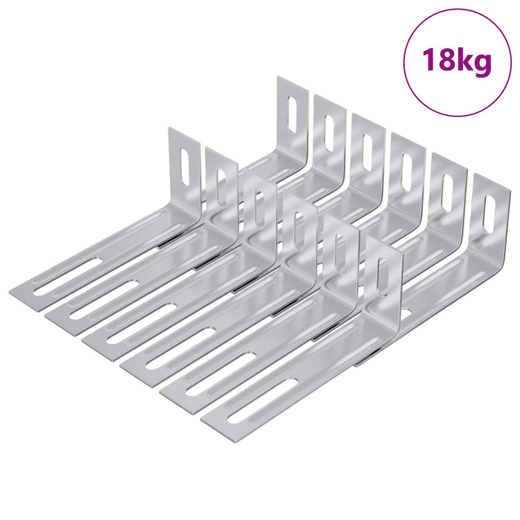 Vidaxl anti tip beugel 1268 zilver 74,5 x 15 x 32 mm ijzer