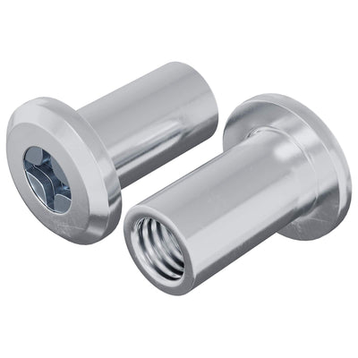 Vidaxl slotmoer 2 st zilver m6 x 15 mm staal