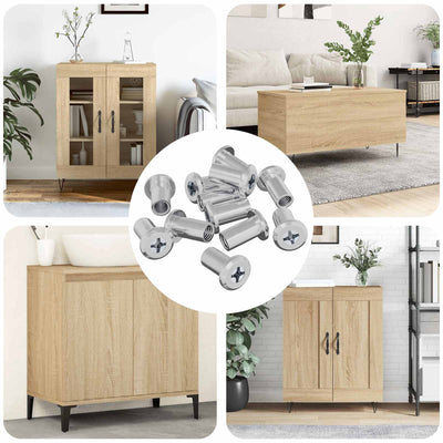 Vidaxl slotmoer 3673 st zilver staal