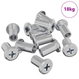 Vidaxl slotmoer 3673 st zilver staal - afbeelding 2