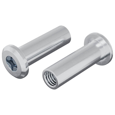 Vidaxl slotmoer 2 st zilver m6 x 25 mm staal