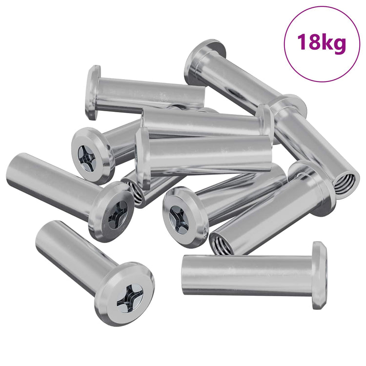 Vidaxl slotmoer 2857 st zilver staal