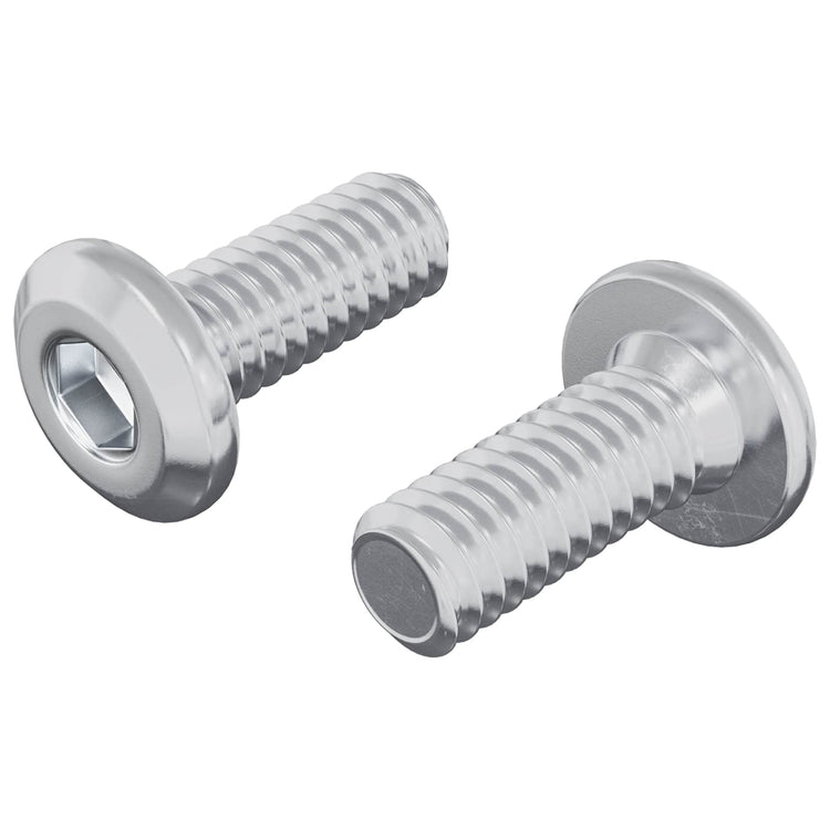 Vidaxl vergrendelingsschroef 2 st zilver m6 x 15 mm staal