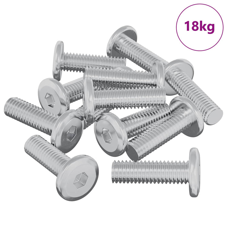 Vidaxl bout 1593 st zilver 8 x 25 mm staal