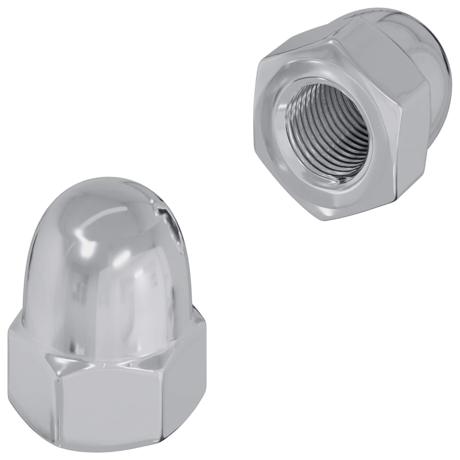 Vidaxl moer 2 pcs zilver m6 x 10 mm ijzer