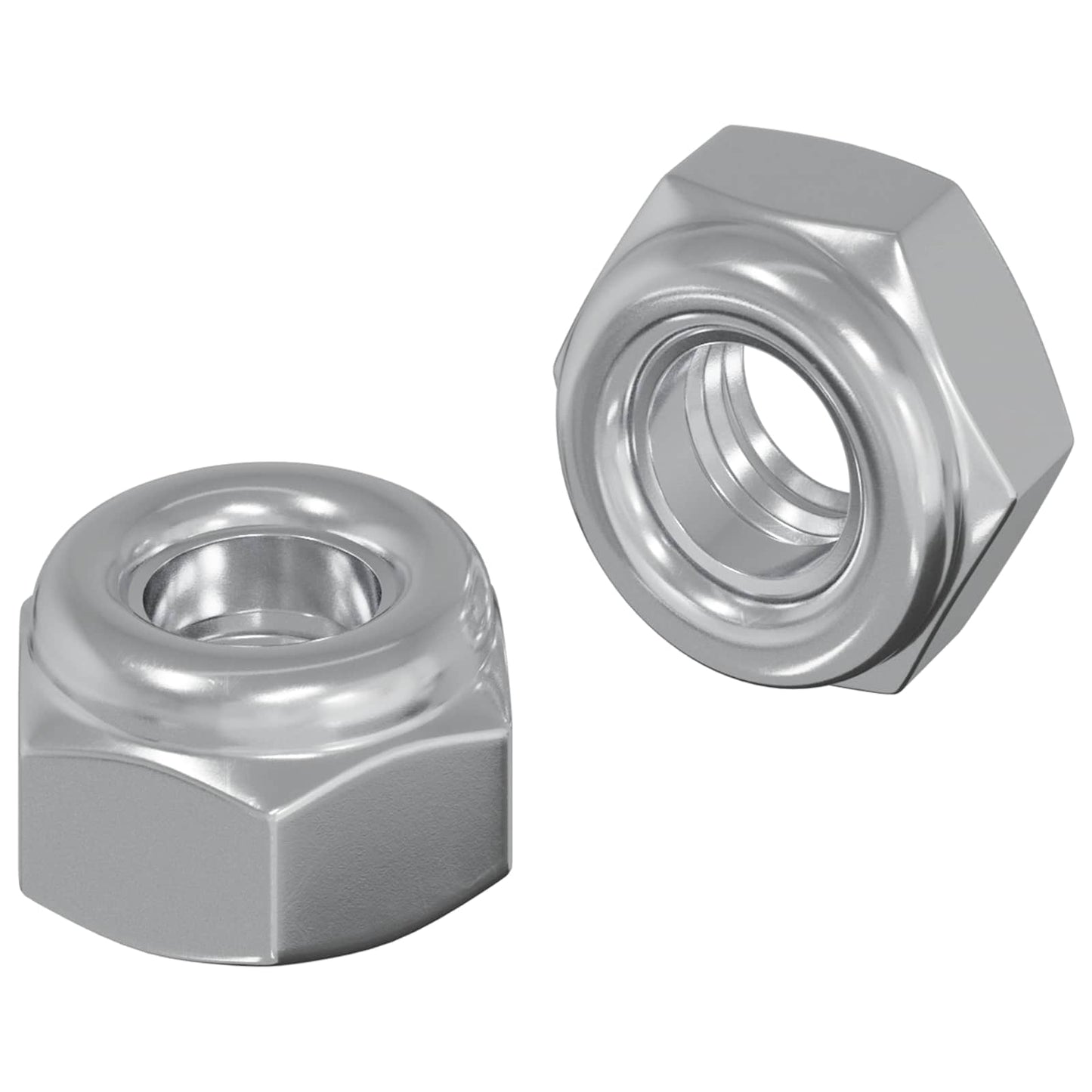 Vidaxl moer 2 pcs zilver m6 x 10 mm ijzer